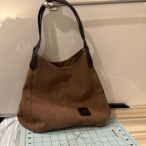 Brown Canvas Tote Bag